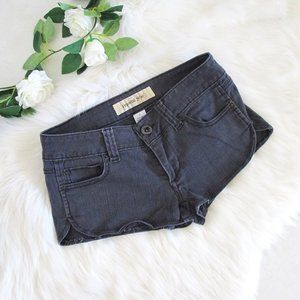 Imperial Star | Micro Shorts Black Denim 52% Linen